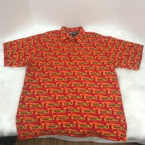 Brooklyn Xpress Logo Casual Camp Polyester Shirt